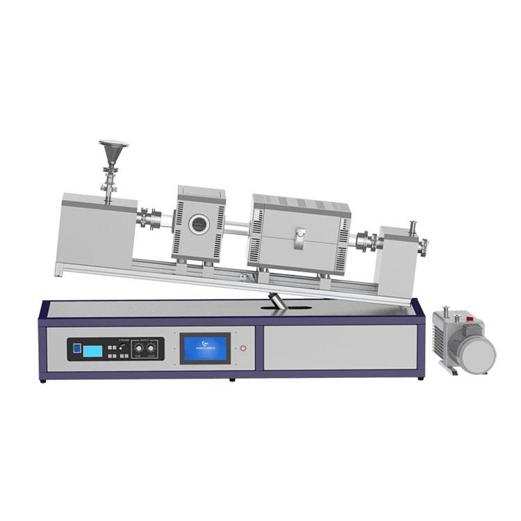 تصویر  360 Continuous Rotating Plasma Enhanced CVD System Used for Granular Sample Experiment