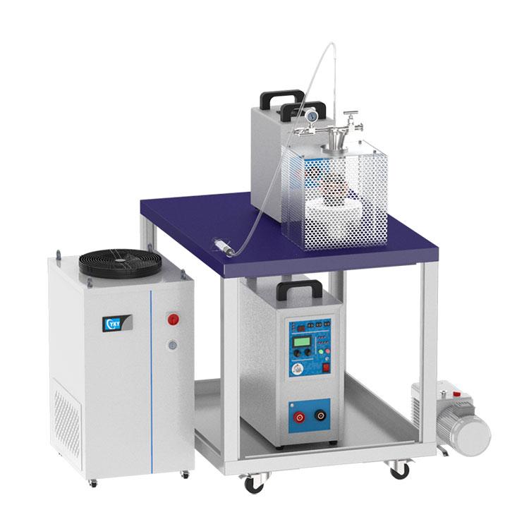 Picture of 15KW induction heating / melting system with vacuum suction casting device on the top