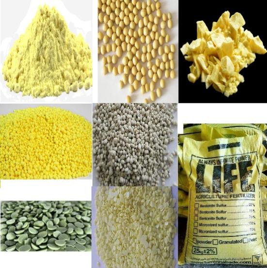 Picture of Powdered Sulfur - Granular Sulfur - Lens Sulfur Sulfur - Bentonite Sulfur - Clump Sulfur