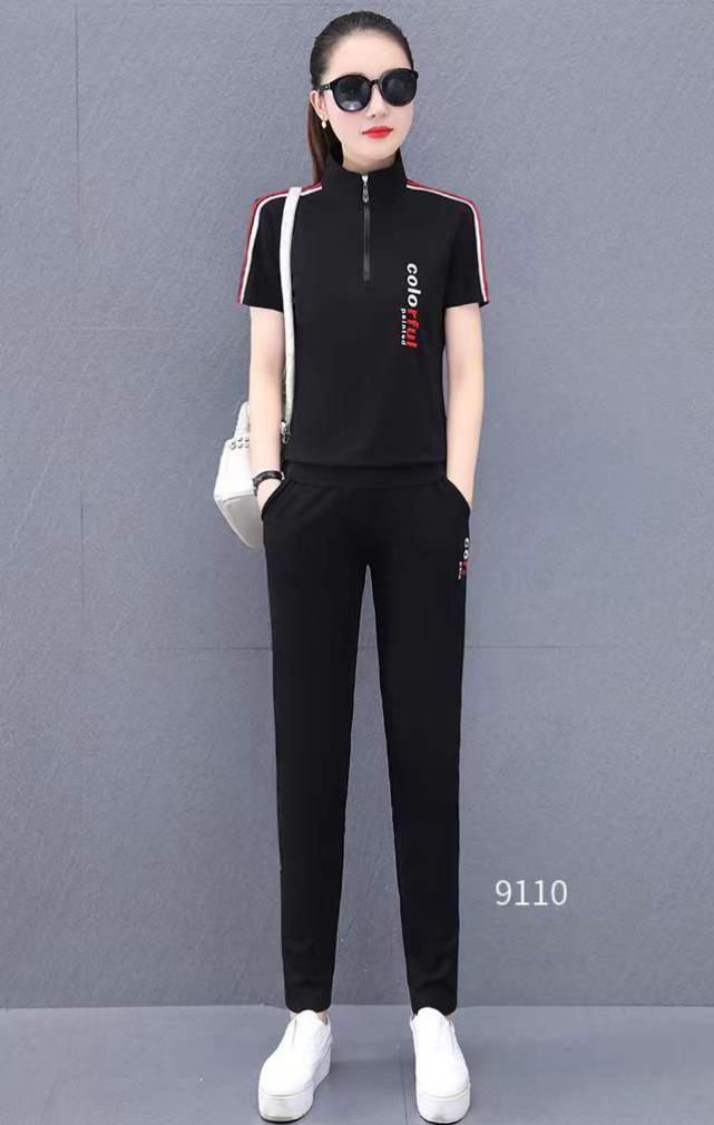 Picture of Monisa girl sports leisure colorful suit with ice silk fabric in summer