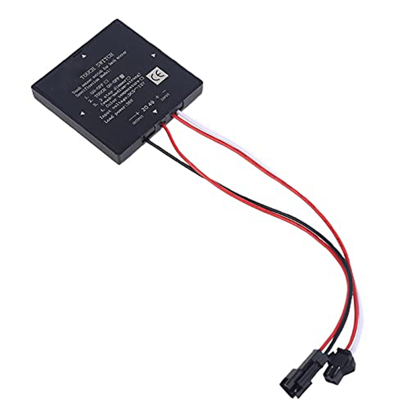 تصویر  5-12v Mirror Touch Sensor Switch Smart Dresser Bathroom Headlight Dimmer Three Stage Color Temperature 3M Tape Mount
