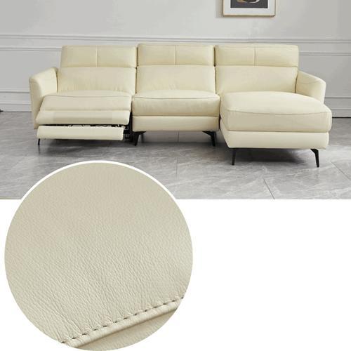 تصویر  مبل نشیمن گوشه ای مدرن مینیمالیستی کاناپه برقی سه نفره ترکیبی L شکل Chaise Longue Leather