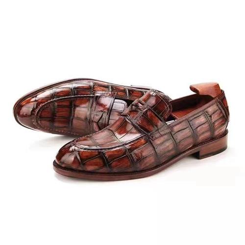 Picture of Imported Crocodile Leather Business Shoes Men's Leather Craft Youth Formal Shoes