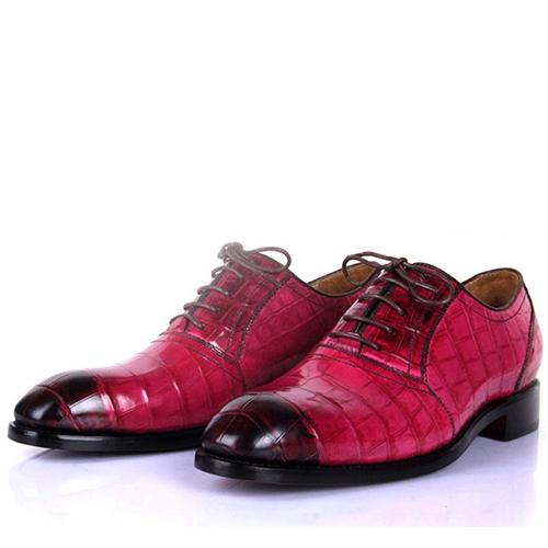 Picture of Genuine Leather Imported Crocodile Belly Italian Handmade Custom High-End Luxury Business Formal Leather Shoes Men's Shoes