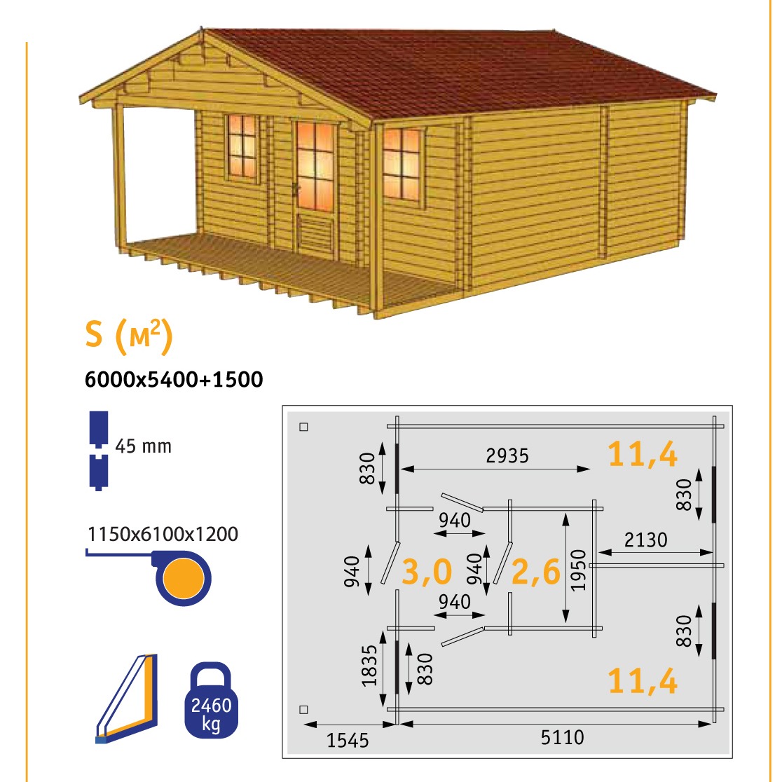 تصویر  GARDEN CABIN dry timber prefab homes sets