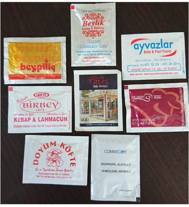 تصویر  wet wipe, hand wipe, quality restaurant wipe, airline wipe, and all kinds of single packed items for discposable use